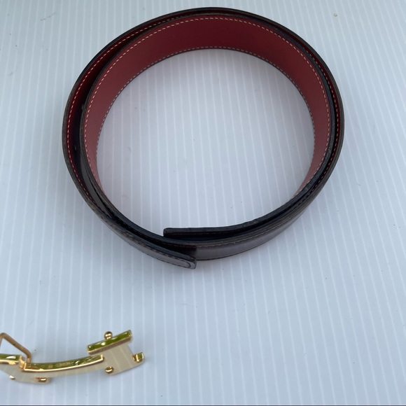 Hermès Belt Reversible browns Leather - Picture 5 of 12